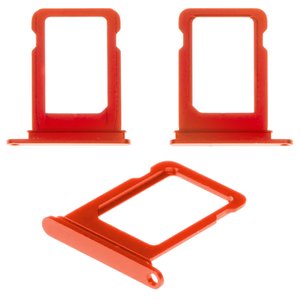Держатель SIM карты для iPhone 12 mini, красный, single SIM