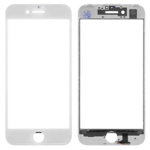 Сенсорний екран для iPhone 7, з рамкою, з ОСА плівкою, Сopy, білий