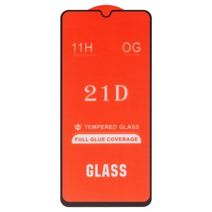 Защитное стекло для Samsung A225 Galaxy A22, совместимо с чехлом, Full Glue, без упаковки , черный