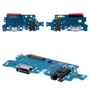 Шлейф для Samsung A236B Galaxy A23 5G, конектора зарядки, з мікрофоном, з компонентами, Original PRC 