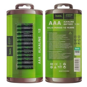 Батарейка Hoco Alkaline AAA LR03, 1,5 B, 12 шт.