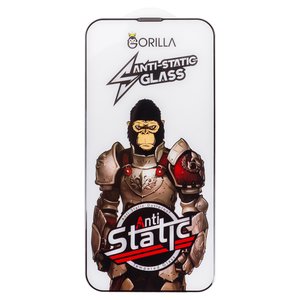 Захисне скло для Apple iPhone 13, iPhone 13 Pro, iPhone 14, сумісне з чохлом, Full Glue, Anti Static, чорний, gorilla