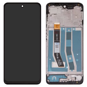 Дисплей для Motorola Moto G55, чорний, з рамкою, Original PRC 