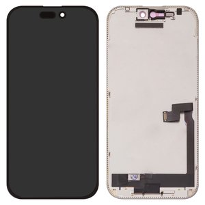 Дисплей для iPhone 16 Pro, черный, с рамкой, без ошибки, OLED  hard diagnosable, ZY OLED