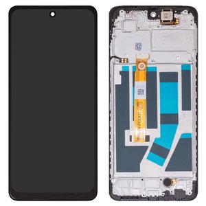 Дисплей для Oppo A58 4G, черный, с рамкой, Box , 1540452110