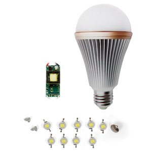 Комплект для сборки LED-лампы SQ-Q24 E27 9 Вт – холодный белый Комплект для сборки LED-лампы SQ-Q24 E27 9 Вт – холодный белый