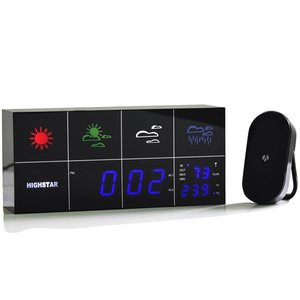 Светодиодная метеостанция HSD1143B (с будильником, датчиком температуры наружного воздуха) Светодиодная метеостанция HSD1143B (с будильником, датчиком температуры наружного воздуха)